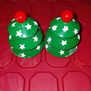Christmas tree salt and pepper shakers